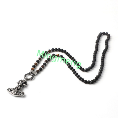 Halloween Punk Ram Casting Fashion Pendant Trendy Explosive Beaded Necklace Hanging Tag Boyfriend Style