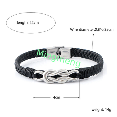 Explosive leather magnetic buckle men's bracelet retro trend simple bracelet accessory