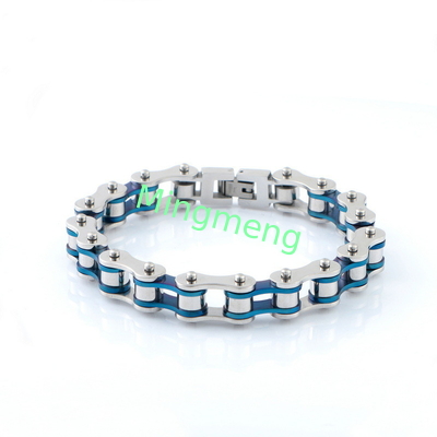 Bicycle chain type men's stainless steel bracelet