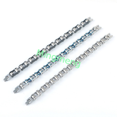 Bicycle chain type men's stainless steel bracelet