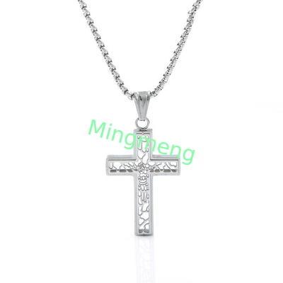 New hollowed out cross men's necklace, fashionable, simple and exquisite accessories wholesale