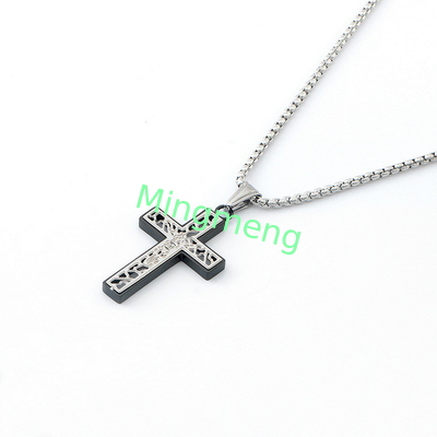 New hollowed out cross men's necklace, fashionable, simple and exquisite accessories wholesale