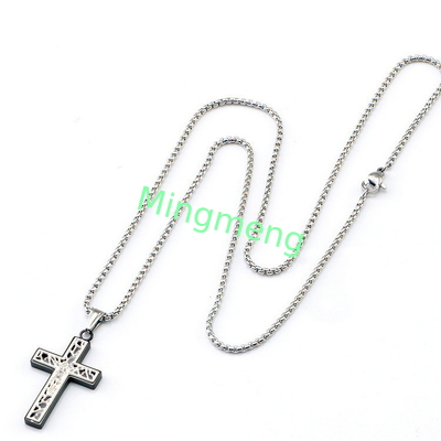 New hollowed out cross men's necklace, fashionable, simple and exquisite accessories wholesale