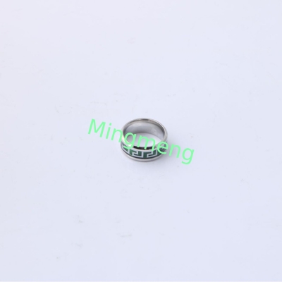 European and American Micro Glazed Great Wall Pattern Personalized Titanium Steel Ring for Men and Women