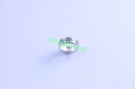 European and American Micro Glazed Great Wall Pattern Personalized Titanium Steel Ring for Men and Women