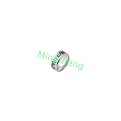 European and American Micro Glazed Great Wall Pattern Personalized Titanium Steel Ring for Men and Women