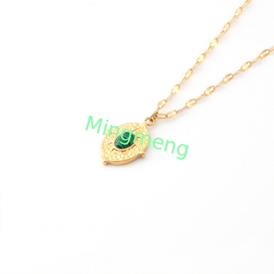 High end design versatile new peacock green necklace trendy fashion pendant