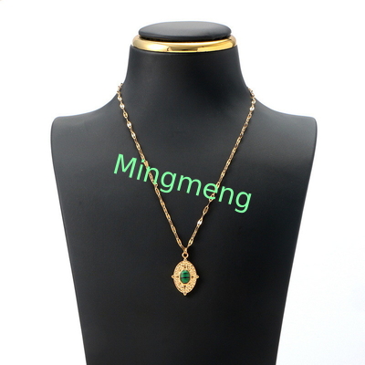 High end design versatile new peacock green necklace trendy fashion pendant