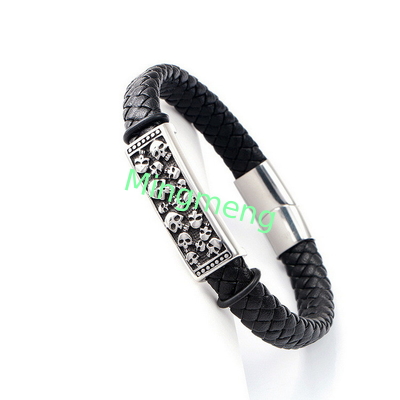 Express Your Individuality with our Stainless Steel Skull Bracelet Corrosion-Resistant and Strong