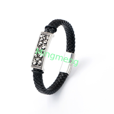 Express Your Individuality with our Stainless Steel Skull Bracelet Corrosion-Resistant and Strong