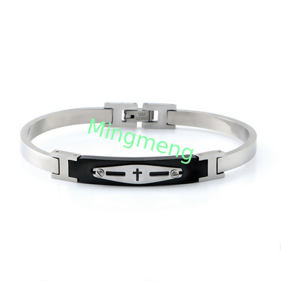 Fashionable stainless steel buckle bracelet design, simple titanium steel hot selling men's bracelet