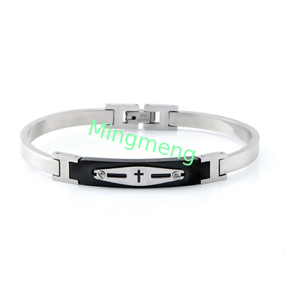 Fashionable stainless steel buckle bracelet design, simple titanium steel hot selling men's bracelet