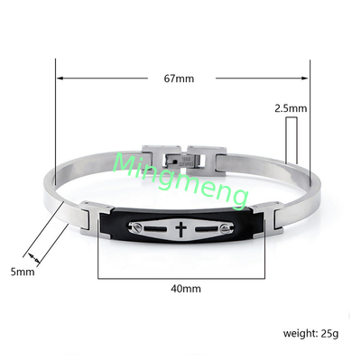 Fashionable stainless steel buckle bracelet design, simple titanium steel hot selling men's bracelet