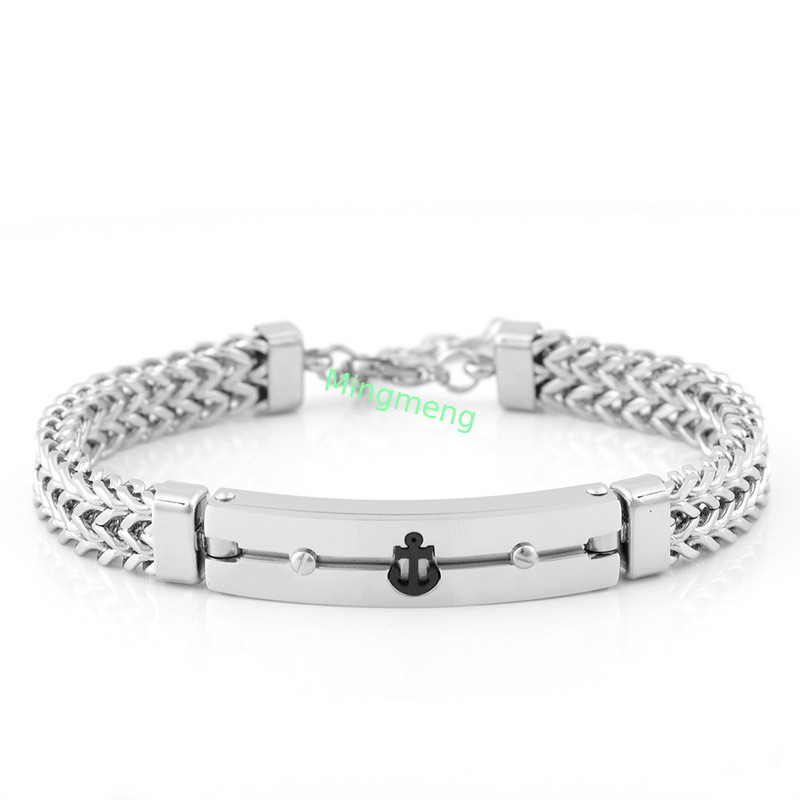 Stainless steel domineering chain anchor personalized men's bracelet hip-hop niche design