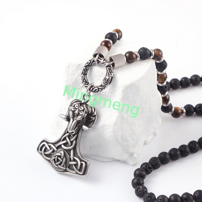 Halloween Punk Ram Casting Fashion Pendant Trendy Explosive Beaded Necklace Hanging Tag Boyfriend Style